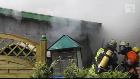 15.05.2012 um 13:30 Uhr – Einsatzstichwort Großbrand – Blockheizkraftwerk auf Reiterhof in Lindern brennt