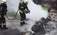 Am 25.06.2017 Um 13:03Uhr - Brennt Motorrad nach Verkehrsunfall